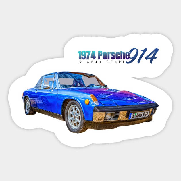 1974 Porsche 914 2 Seat Coupe Sticker by Gestalt Imagery